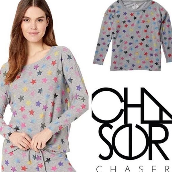 Chaser Rainbow Star Print Sweatshirt and Sweatpants Set Size S - Picture 1 of 9